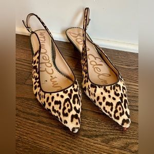 Sam Edelman leopard print sling heels